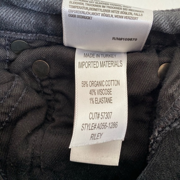 Agolde Black Riley Straight Leg Jeans Size 25 - Picture 9 of 12